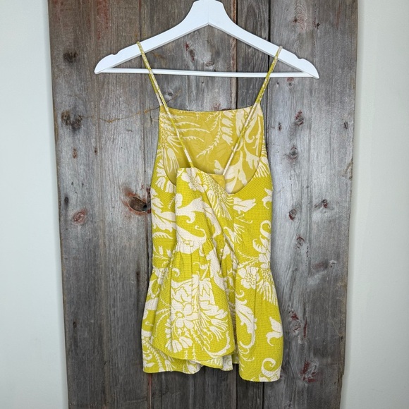 Ted Baker Mahbel Textured Floral Cami Top in Yellow Peplum size 1 - Picture 6 of 12